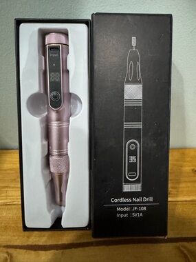 Cordless Nail Drill in Metallic Rose Pink